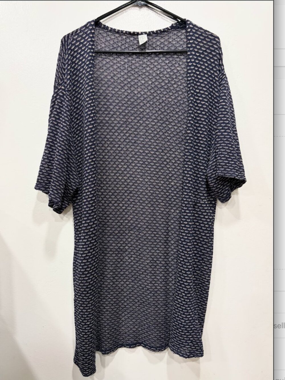H&M Opened Knit Cardigan Dark Blue - XS